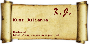 Kusz Julianna névjegykártya