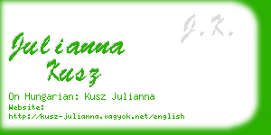 julianna kusz business card